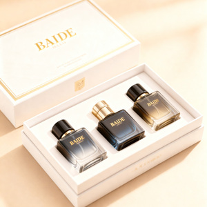 Juego de Botellas de Perfume Vacías Mini Nuevas al por Mayor, Botellas de Vidrio Cuadradas Planas con Cierre a Presión de 30 ml, 50 ml y 100 ml con Caja - Product Image 1