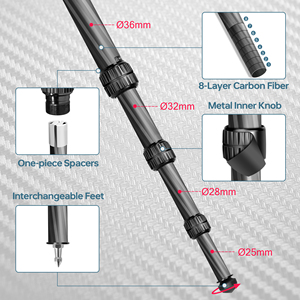 Trépied de chasse robuste en fibre de carbone avec pince – Repose-arc stable pour le tir - Product Image 5