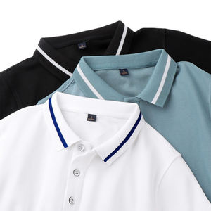<span class=keywords><strong>Polos</strong></span> de algodón de alta calidad para <span class=keywords><strong>hombre</strong></span>, camisetas de manga corta para Golf, camisetas de peso pesado de negocios de Color puro para <span class=keywords><strong>hombre</strong></span>, camisetas - Product Image 4