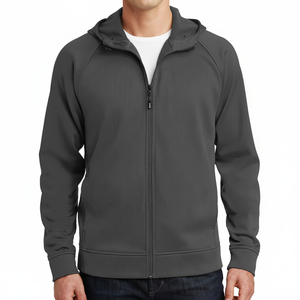 Bella Canvas Hombres Rival Tech Moisture Wicking Fleece Full Zip Hoodie - Product Image 1