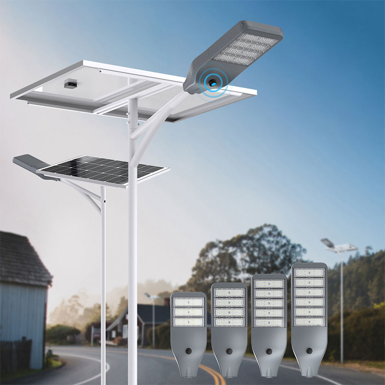 Водонепроницаемый уличный фонарь на солнечной батарее с датчиком движения IP65 мощностью 60 Вт