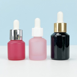 Customized Design Essential Oil <b>Bottles</b> High-end Cosmetic Packaging 15ml 30ml Matte pink Glass <b>Dropper</b> <b>Bottle</b> with Aluminum Cap - Product Image 3