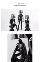 Magasin de vêtements mode fibre de verre femme corps Mannequin torse lampe tête fenêtre affichage vêtements Style