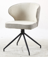 Chaise de salle à manger rotative à 360 degrés de conception moderne en métal de plusieurs couleurs pour la cuisine, la salle à manger et l'hôtel.