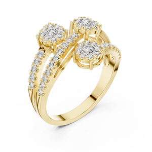 Bague en or classique pour femme avec diamant, design élégant et brillant pour fiançailles, mariage et usage quotidien - Product Image 2