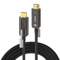 Câble HDMI blindé 8K 60Hz 48 Gbps avec verrouillage à vis, robuste, en alliage de zinc plaqué or, pour moniteur, téléviseur, projecteur