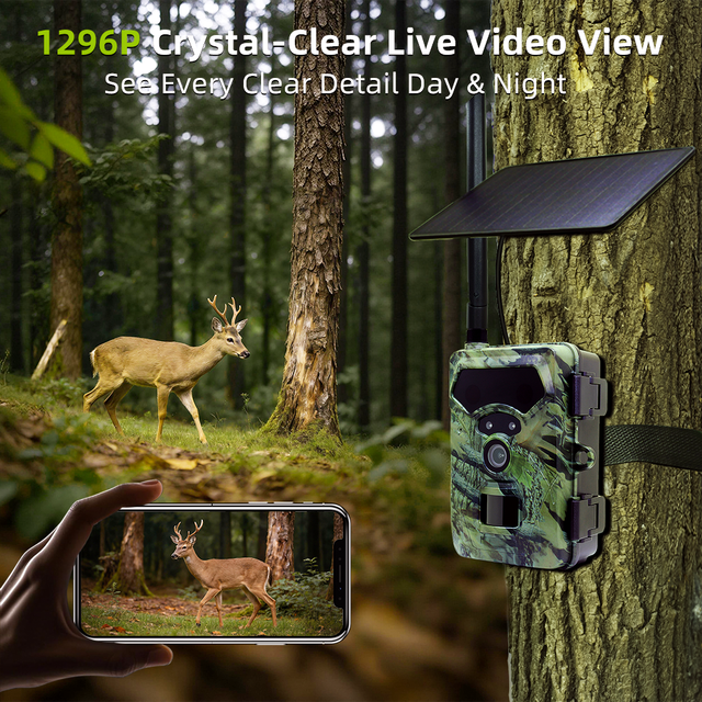 New 4g Hunting Trail Camera American Version 4k 48mp Wireless Wild Cam Cellular Photo Transmission Outdoor Surveillance Camera