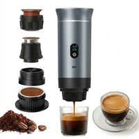 Mini machine à expresso avec design de cafetière à piles pour les voyages, le camping, le bureau, la voiture et la préparation de boissons en extérieur