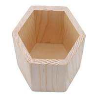 Porte-crayons en bois massif vierge, boîte à stylos DIY pour peinture et artisanat, pour la maison, le bureau, le rangement de bureau des étudiants, vente en gros
