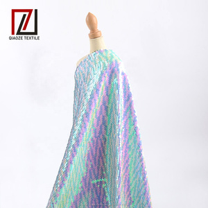 2019 fragile tulle écaille de poisson coloré paillettes tissu pakistan - Product Image 1