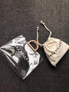 Borsa a Mano Stile Vintage con Manico in Legno, Borsa Casual da Donna in PVC Trasparente, Borse a Secchiello Trasparenti per il Lavoro - Product Image 6
