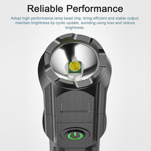 <span class=keywords><strong>Torcia</strong></span> LED Potente di Alta Qualità Ricaricabile, Resistente all'Acqua, con Zoom, USB, Luce Tattica Portatile per Campeggio - Product Image 4