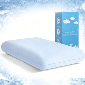 Almohadas de Espuma Viscoelástica Refrescantes para Dormir, 1 Unidad - Soporte para el Cuello para Dormir de Lado, Diseño Moderno, <span class=keywords><strong>Material</strong></span> de Poliéster/Algodón - Product Image 1