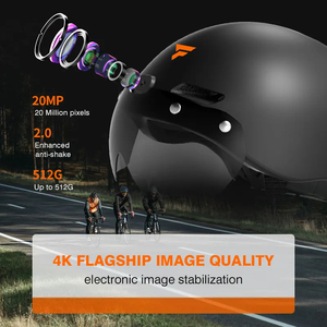 Smart Motorcycle Helmet With Front Rear Light Camera Recorder Adjustable Helmet <strong>MTB</strong> Road Bike Riding Cycling Outdoor - Product Image 3