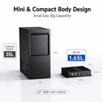 PC Industrial Sin Ventilador Intel Core I3 I5 I7 Mini PC Industrial con Doble LAN 2.5G 6 RS232 RS485 Ddr4 para Sistemas de Control PLC