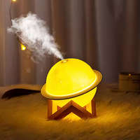 Lampe humidificateur USB, petite veilleuse de bureau, diffuseur de parfum avec étoiles, planètes et lune pour chambre à coucher