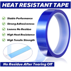 เทป PET สี<span class=keywords><strong>น</strong></span>้ำเงิน GOC ขนาด 0.06 มม. พร้อมกาวซิลิโค<span class=keywords><strong>น</strong></span> ตัวอย่างฟรี เทปฉ<span class=keywords><strong>น</strong></span>วนกั<span class=keywords><strong>น</strong></span>ความร้อนสูงสำหรับซ่อมสายเคเบิลและสายไฟ - Product Image 2