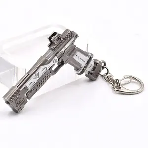 Apexex automatico pistola pistola stampo portachiavi artigianato in metallo materiale in lega di zinco restauro dettagli regalo decorazione giocattolo in magazzino
