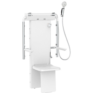 Douche murale thermostatique Baiyurui avec siège et main courante pour personnes âgées, équipement de sécurité pour salle de bain - Product Image 3