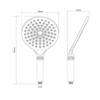 Pommeau de Douche Premium Grand Format avec Filtre et Douchette Haute Pression avec Filtres pour Soins de la Peau