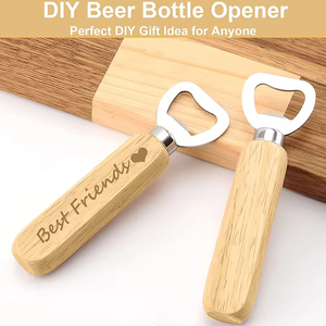 עץ כף יד כבד כבד נירוסטה הברמן נירוסטה פותחן בקבוק עץ ידית ידית בקבוק עבור בר מטבח ביתי או מסעדה - Product Image 6