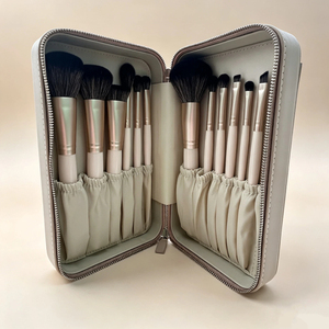 YRX Large Capacity Dust-proof Lidded <b>Makeup</b> Brush Storage <b>Case</b> Stock <b>Makeup</b> Brush Set With <b>Case</b> Pu Leather <b>Makeup</b> Brush <b>Case</b> - Product Image 2