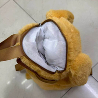 Sac à dos mignon en forme de chien en peluche, sac à bandoulière avec sangle réglable, sac à bandoulière en peluche Kawaii, sac à dos décontracté pour filles