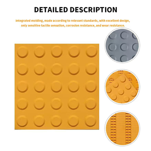 Loseta Táctil Resistente a Impactos y a la Intemperie, Superficie de Advertencia de Seguridad para Plataformas de Estaciones de <span class=keywords><strong>Metro</strong></span>, Pavimento para Ciegos, Color Personalizado - Product Image 5