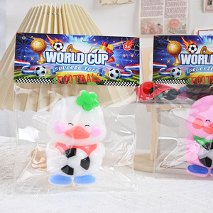 Cute Duck Family Soccer Team Playful Squeeze-and-Pinch Stress-Relief Rubber Toy -Themed Slow-<b>Rebound</b> Decompression Toy - Product Image 4