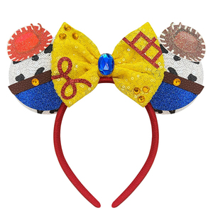 All'ingrosso moda fiocco con paillettes orecchie di topo fascia cartone animato <span class=keywords><strong>Minnie</strong></span> e topolino Glitter orecchie HB487 - Product Image 3