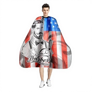Cape de Coiffure Personnalisée en Polyester Imperméable de Qualité Supérieure, Nouvelle Tendance, Tissu Pongee, Populaire pour Salons de Coiffure et Barbiers - Product Image 4