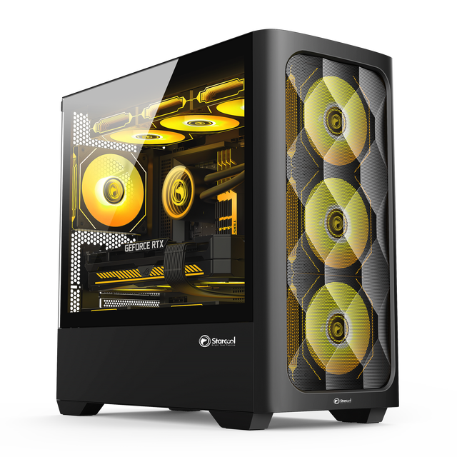 Compact M-ATX Gaming PC Case, Supports 405mm GPU for Gaming Pc