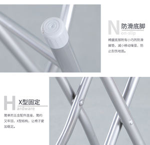 Sedie da giardino pieghevole in metallo sedia da pranzo <span class=keywords><strong>Pouf</strong></span> sgabello per eventi - Product Image 4