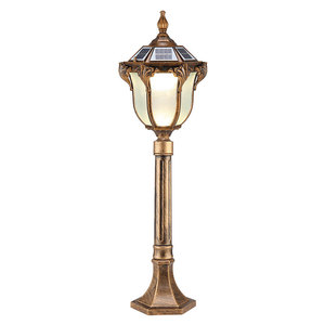 Solar Powered Bronze Lawn <b>Light</b> <b>LED</b> IP65 Water-Resistant 5000K Daylight Bamboo Shade Garden Lamp with <b>Motion</b> <b>Sensor</b> and CRI 90 - Product Image 2