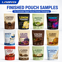 Machine d'emballage rotative pour poudres (protéines de lactosérum, lait, café moulu, farine de blé) et boissons en sachet Doypack