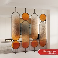 Cloison en verre dégradé arc-en-ciel semi-transparente personnalisable |   Salon, bureau, entrée |   Style minimaliste moderne