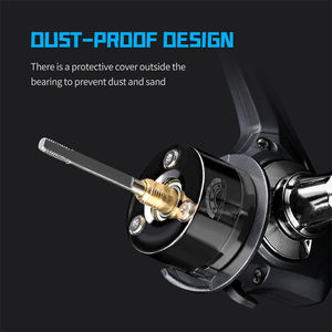 RUNTOO 5.<span class=keywords><strong>2</strong></span>:1 rapporto di velocità all'ingrosso di alta qualità in lega di alluminio manico bobina 15kg trascinare attrezzatura da pesca in acqua salata mulinello da Spinning - Product Image 4