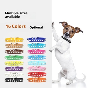 <span class=keywords><strong>Collar</strong></span> para Perro de Piel Sintética PU de Selección Estricta, Acolchado, con Botón de Cierre, Moderno, para Razas Pequeñas, Todas las Estaciones, Lavable a Mano, <span class=keywords><strong>16</strong></span> - Product Image 1