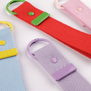 Porte-clés multi-couleurs pour sac à dos, bagage, étiquette de nom, lanière de poignet, tissu, toile, bricolage - Product Image 4