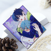 Pins en émail dur personnalisés sur le thème de l'anime, avec différents fonds dégradés nacrés, pins de revers de dessin animé