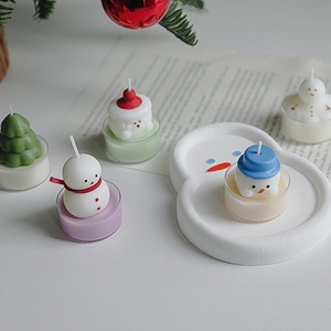 Bougie de Noël personnalisée de luxe, style bonhomme de neige, bougies parfumées pour boutique de détail - Product Image 3