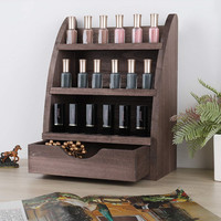 Organisateur de bijoux en bois massif de grande capacité - Boîtes de rangement en bois carrées classiques et présentoir pour bijoux