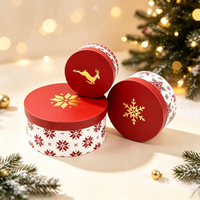 Scatola Regalo Rotonda Opaca Personalizzata in Cartone per Natale, Festività, Abbigliamento, Sorprese, Tubo per Spedizione FSC, Torte