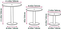 Ensemble de 3 Table à dessert acrylique ronde transparente Cupcake pâtisserie bonbons gâteau présentoir pour la décoration de fête d'anniversaire de mariage