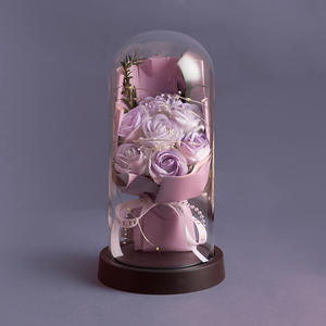 Fleur de savon écologique avec couvercle en plastique, lumière créative pour la Saint-Valentin et le Nouvel An chinois, cadeau éternel, veilleuse - Product Image 5