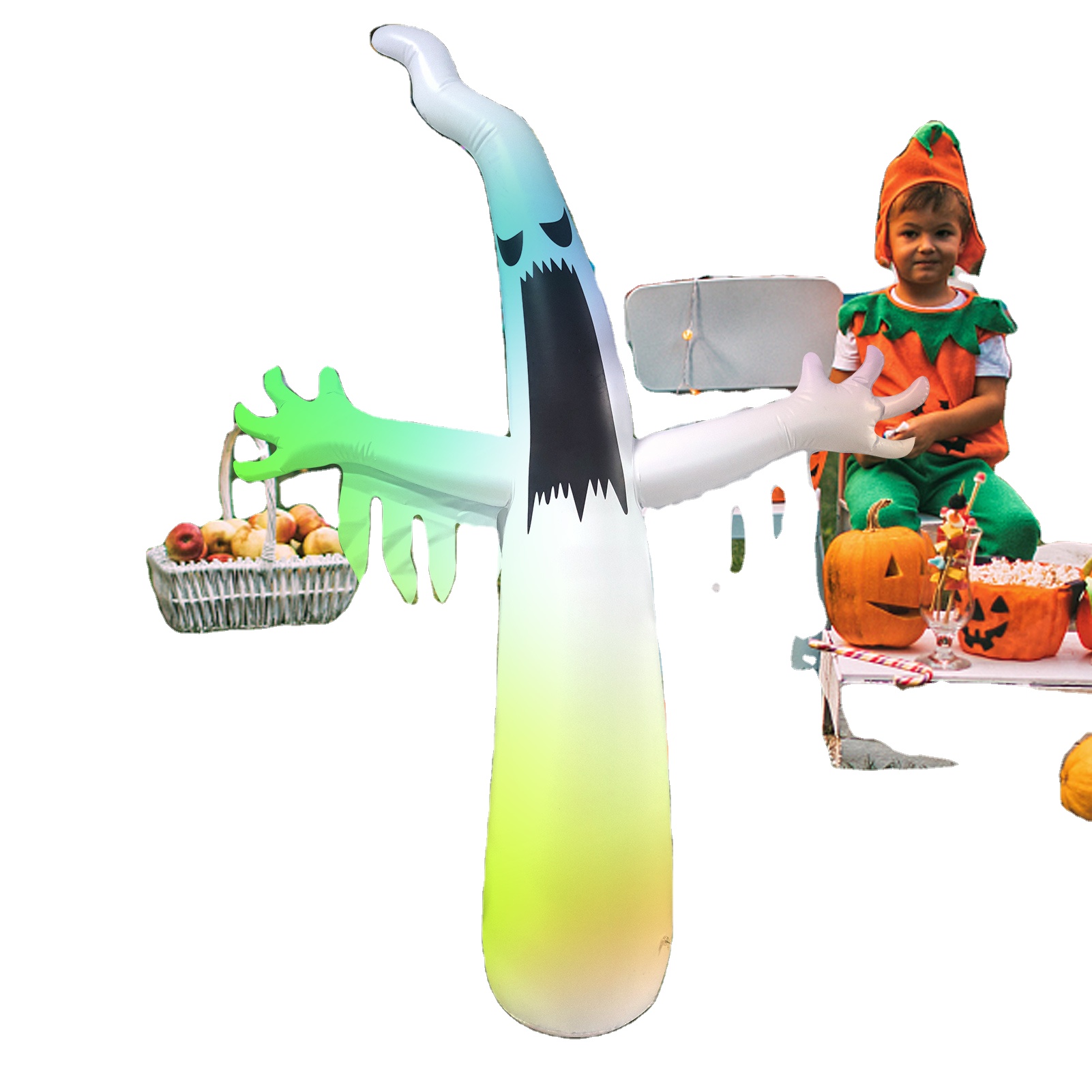 Yard Halloween Decoration PVC Ghost Inflatable Tumbler Toy