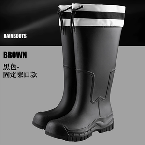 Botas de <span class=keywords><strong>Lluvia</strong></span> Cómodas de Caña Alta y Gruesa <span class=keywords><strong>para</strong></span> Uso Diario, <span class=keywords><strong>para</strong></span> las Cuatro Estaciones, Impermeables, Antideslizantes, <span class=keywords><strong>para</strong></span> Senderismo en la Selva - Product Image 3