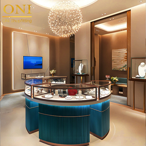 Oni shopfitting đồ trang sức sang trọng <span class=keywords><strong>Showcase</strong></span> hiển thị tủ kính led tùy chỉnh hiện đại cao cấp cửa hàng bán lẻ showroom - Product Image 5
