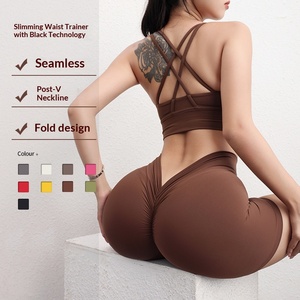 Pantaloncini Sportivi da Donna 2026 a Vita Alta con Coulisse, Leggings Leggeri da Palestra e Yoga, Asciugatura Rapida, Elasticizzati in Quattro Direzioni, Effetto Cristallo - Product Image 2