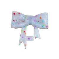 SYBBeads Accessoires pour pailles en silicone, personnalisables gratuitement, réutilisables, certifiés CE, écologiques, avec nœuds arc-en-ciel à paillettes violettes